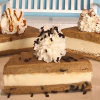The Ice Cream Doughwich  · Creamy vanilla ice cream stuffed between cookie dough! Current flavors: Chocolate Chip, Oreo...