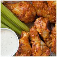 Wings · Served with homemade ranch or blue cheese.