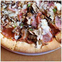 The Works Pizza · Smoked ham, pepperoni, Italian sausage, onion, mushroom and green pepper with mozzarella and...