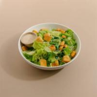 Individual Caesar Salad · Fresh romaine, Caesar dressing, fresh-grated parmesan cheese and seasoned croutons.