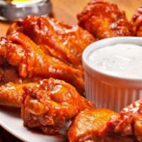 Jumbo Hot Wings · Perfectly spiced, homemade Иuffalo sauce. Served with a side of ranch.