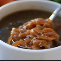 French Onion Soup · Served with a side of bread
