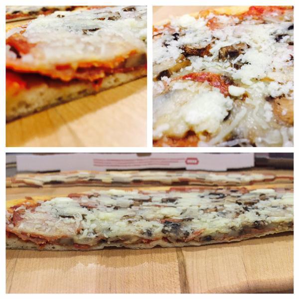 Americano Pizza · A first layer of pepperoni and mushroom on the crust topped with mozzarella and then a second
layer of pepperoni and mushroom topped with mozzarella.