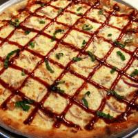 BBQ Jail Bird Chicken Pizza · Our pizzas are made fresh to order. We start off with a classic New York style three-day slo...