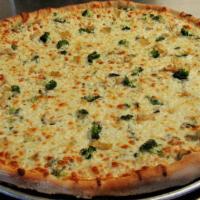 The White Delight Pizza · Our pizzas are made fresh to order. We start off with a classic New York style three-day slo...
