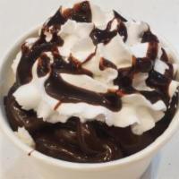 Hot Fudge Sundae · Scoops of vanilla ice cream with hot fudge, whip cream, and Hershey's chocolate syrup.
