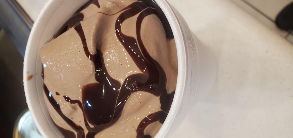 Chocolate Shake · Chocolate shake with chocolate syrup on top for looks.