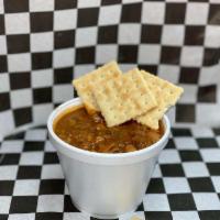 Homemade Chili · Delicious homemade chili, made with ground beef and chili beans.