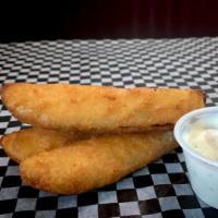 Fried Pickles · Pickle spears with a jalapeno beer batter.