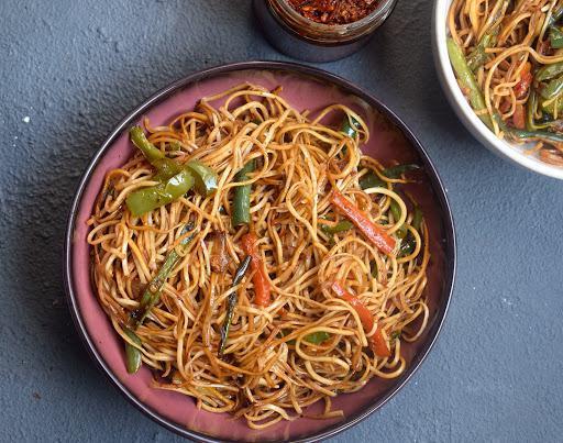 Shezwan Noodle · Noodles stir fried with vegetables and schezwan sauce.