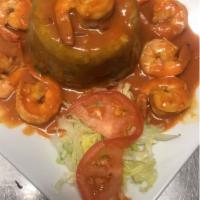 Shrimp Mofongo in Tomato Sauce · 
