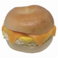 Breakfast Bagel with egg and cheese · 