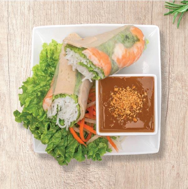 S11 - Summer Roll · Goi Cuôn - vegetables, shrimp, pork ＆ vermicelli in rice paper