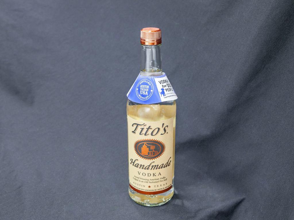 Tito's 750 Ml · Vodka 40.0% ABV. Must be 21 to purchase.