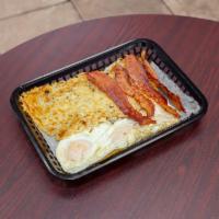 3 Egg Breakfast · 3 eggs cooked in any style with your choice of bacon, ham, sausage patties, or beef smoked s...