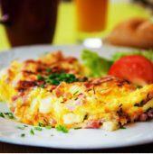 Turkey Western Omelet · Turkey, Swiss cheese, bell pepper, and onions. Served with toast and hashbrowns