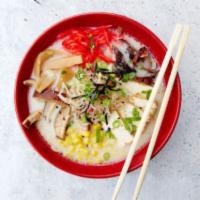 1 Up Ramen ·  vegetarian broth, fried tofu, sweet corn, shiitake mushroom, black mushroom, bamboo shoots,...