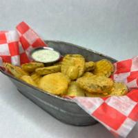 FRIED PICKLES · house made pickles and buttermilk ranch