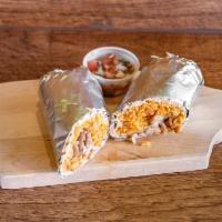 Kids Bean and Cheese Burrito · Flour tortilla with a savory filling.