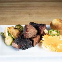 Burnt Ends Entree · Burnt Ends served with two sides and Smokehouse cornbread