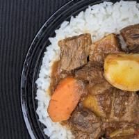  Beef Stew / Carne Guisada  Bowl · Beef stew / Carne Guisada bowl includes our slow cooked savory beef stewed with potatoes and...