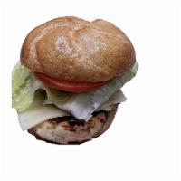 Grilled Chicken Sandwich Combo · Grilled Halal chicken breast on your choice of Ciabatta or Kaiser roll with lettuce and toma...