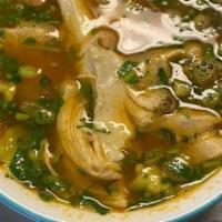 Chicken Soup · Shredded chicken with pico de gallo, avocado and cilantro in a savory broth.

