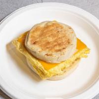 Energizer Sandwich · Egg and sharp cheddar cheese on English muffin. 