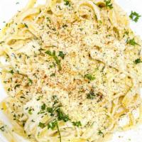 Rolling Alfredo (Build My Own) Fettuccine · Fettuccine Alfredo in creamy butter parmesan sauce, choice of  select add on’s roasted chick...