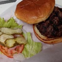 High 5 Burger · 1/2 lb. Angus patty served with lettuce, tomatoes, onions and a pickle plus your choice of a...