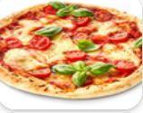 Margherita Pizza · Tomato, fresh garlic, basil with olive oil sauce and mozzarella cheese.