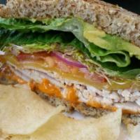 Cajun Turkey with Avocado Sandwich · Our first best seller! Turkey sandwich with avocado and our cajun sauce. Your choice of brea...