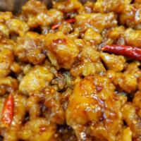 General Tao's Chicken · Deep fried with sweet and spicy sauce.k