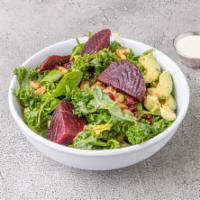 House Salad · Mixed Greens, Beets, Pecan, Avocado and Cranberries.