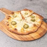White Pizza · Mozzarella, ricotta cheese and Jalapeno. 