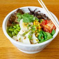 Ramen · Served with choice of soup base, protein and toppings.

(Tips: Reheat your soup by microwave...