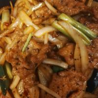 8. Mongolian Beef Dinner · Includes choice of side. Hot and spicy.