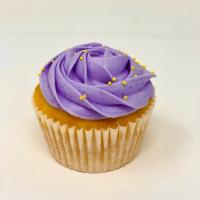 Lemon Lavender Cupcake · Our most popular flavor! Lemon cupcake with a lavender infused buttercream frosting