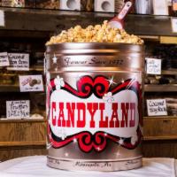 6.5 Gallon Chicago Mix · Chicago Mix®; A blend of Cheddar Popcorn, Regular Popcorn & Caramel Popcorn.