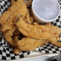 2 Piece Fish and Grits   · Creamy Southern style Grits topped with your choice of 2 pieces of Tilapia, Whiting or catfi...