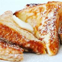 Side of French Toast  · Two pieces of cinnamon-vanilla french toast sprinkled with powdered sugar