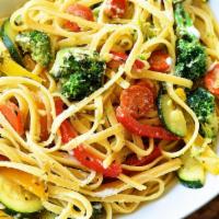 Pasta Primavera Pasta Dinner · Choice of ziti or linguine sauteed in a mixed veggie medley with garlic, oil, white wine.