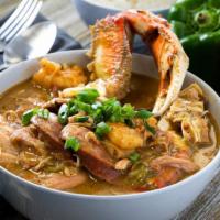 Famous Cajun Gumbo · Grandma’s favorite New Orleans gumbo with a rich savory roux, andouille sausage, chicken, sh...