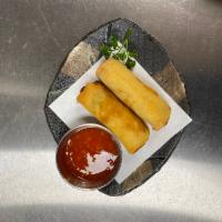 Vege Spring Roll (2 pcs) · Fried vegetable spring roll served with sweet chili sauce