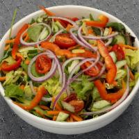 Garden Salad Box · Mixed lettuce, cucumbers, tomatoes, carrots, red bell pepper, red onion and your choice of d...