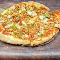 BBQ Chicken Pizza · BBQ chicken with onions and peppers.