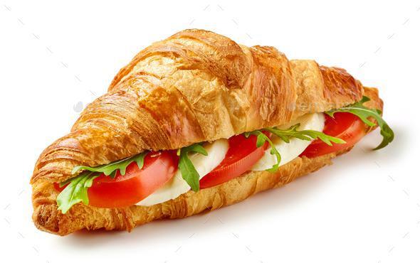 Croissant Sandwich- White Cheese and Tomato · Served on a flaky French pastry. 