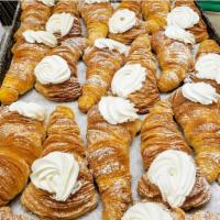 Lobster Tail · Crispy flaky pastry shell stuffed with a creamy mixture of whipcream and ricotta!!