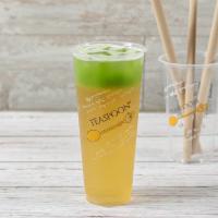 Grasshopper  · Lychee green tea topped with fresh cucumber juice.