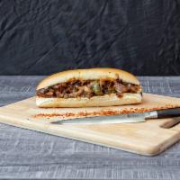 Philly Special Sandwich · Rib-eye steak, green pepper, mushroom, onion, and provolone.